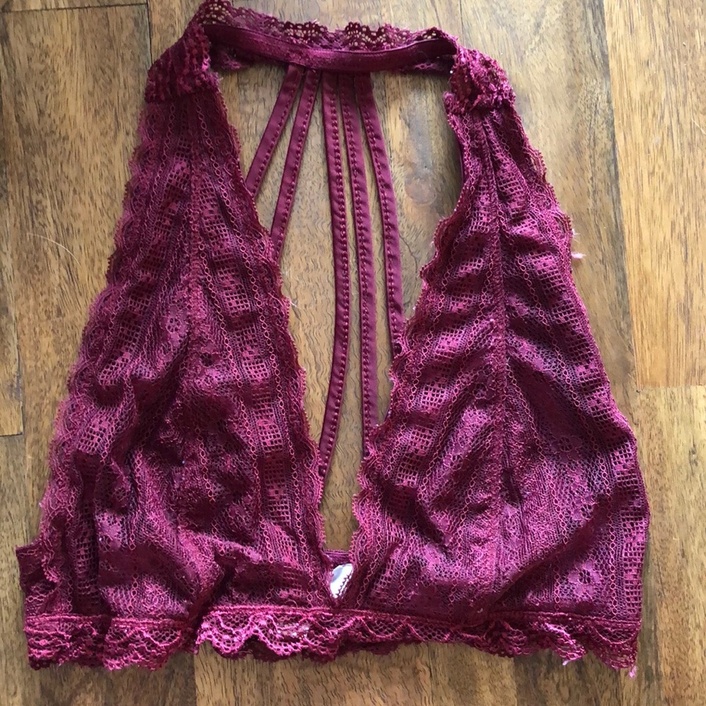 Maroon Halter Bralette
